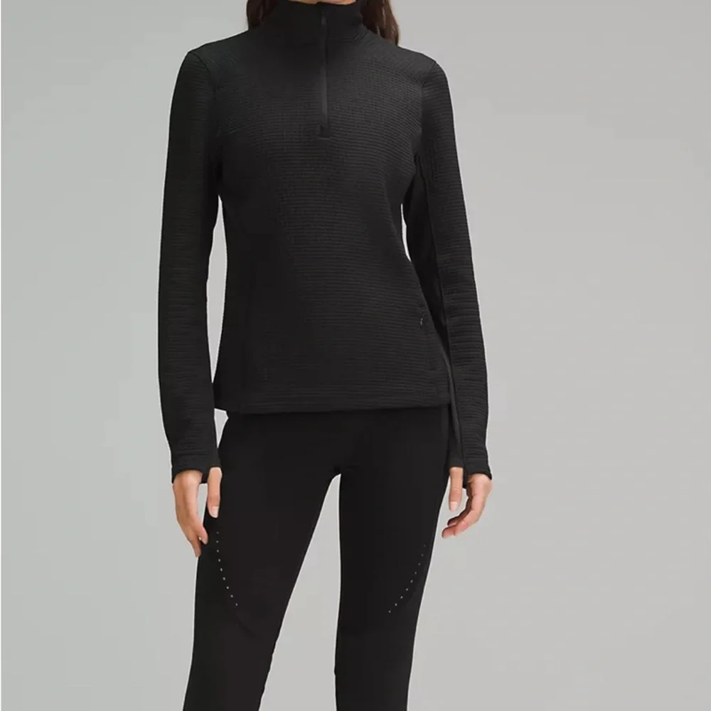 New with Tags- Lululemon Waffle-Knit Half-Zip Long-Sleeve Shirt - Picture 2 of 6